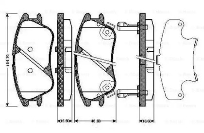 Комплект тормозных колодок (BOSCH: 0 986 TB2 897)