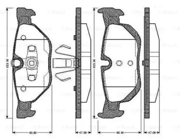 Комплект тормозных колодок (BOSCH: 0 986 TB2 899)