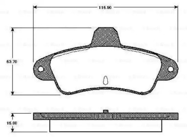 Комплект тормозных колодок (BOSCH: 0 986 TB2 911)