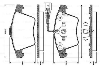 Комплект тормозных колодок (BOSCH: 0 986 TB2 922)