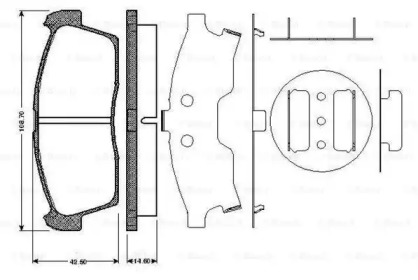 Комплект тормозных колодок (BOSCH: 0 986 TB2 930)