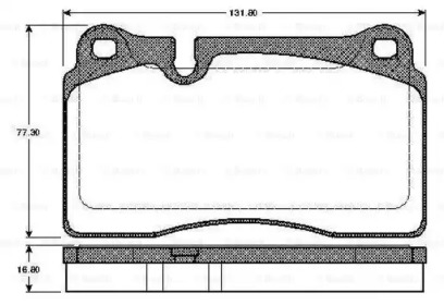 Комплект тормозных колодок (BOSCH: 0 986 TB2 931)