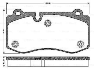 Комплект тормозных колодок (BOSCH: 0 986 TB2 932)