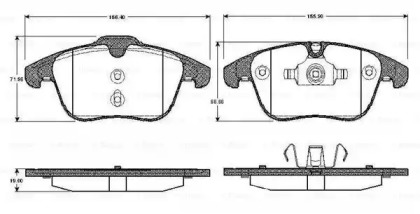 Комплект тормозных колодок (BOSCH: 0 986 TB2 939)