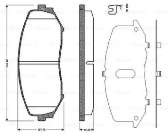 Комплект тормозных колодок (BOSCH: 0 986 TB2 941)