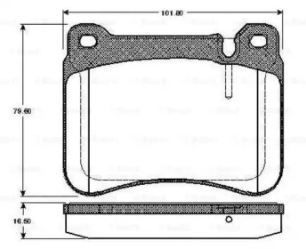 Комплект тормозных колодок (BOSCH: 0 986 TB2 972)