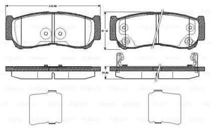 Комплект тормозных колодок (BOSCH: 0 986 TB2 978)