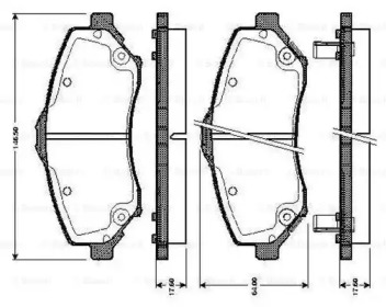 Комплект тормозных колодок (BOSCH: 0 986 TB3 007)