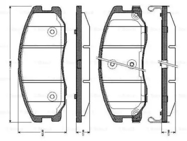 Комплект тормозных колодок (BOSCH: 0 986 TB3 017)