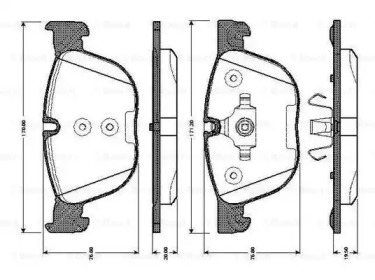 Комплект тормозных колодок (BOSCH: 0 986 TB3 035)