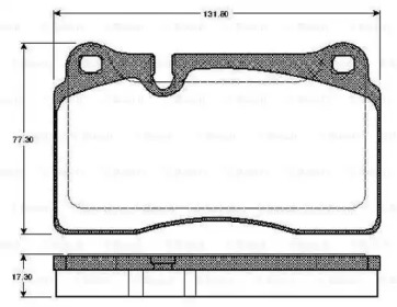 Комплект тормозных колодок (BOSCH: 0 986 TB3 046)