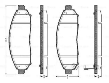 Комплект тормозных колодок (BOSCH: 0 986 TB3 054)