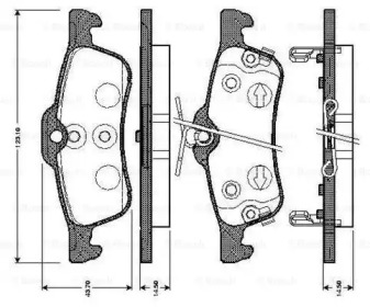 Комплект тормозных колодок (BOSCH: 0 986 TB3 073)