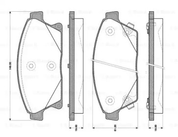 Комплект тормозных колодок (BOSCH: 0 986 TB3 103)