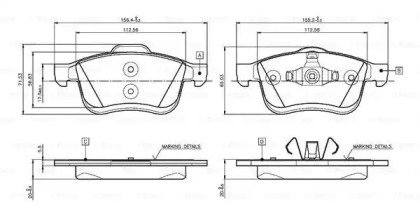 Комплект тормозных колодок (BOSCH: 0 986 TB3 133)