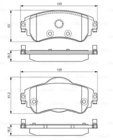 Комплект тормозных колодок (BOSCH: 0 986 TB3 153)