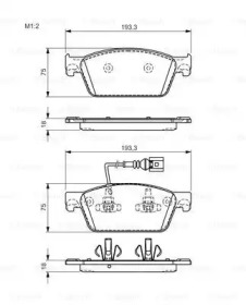 Комплект тормозных колодок (BOSCH: 0 986 TB3 163)