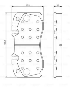 Комплект тормозных колодок (BOSCH: 0 986 TB3 167)