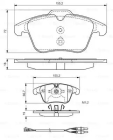 Комплект тормозных колодок (BOSCH: 0 986 TB3 169)