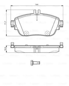 Комплект тормозных колодок (BOSCH: 0 986 TB3 170)