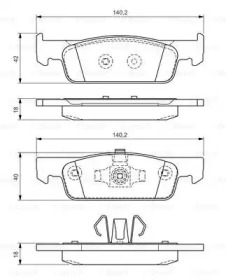 Комплект тормозных колодок (BOSCH: 0 986 TB3 172)