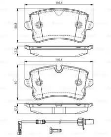 Комплект тормозных колодок (BOSCH: 0 986 TB3 177)