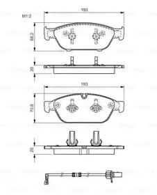 Комплект тормозных колодок (BOSCH: 0 986 TB3 178)