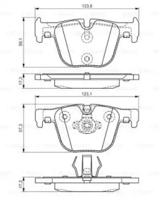 Комплект тормозных колодок (BOSCH: 0 986 TB3 182)