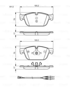 Комплект тормозных колодок (BOSCH: 0 986 TB3 183)