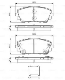 Комплект тормозных колодок (BOSCH: 0 986 TB3 187)