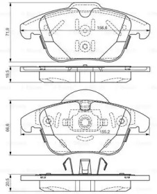 Комплект тормозных колодок (BOSCH: 0 986 TB3 192)