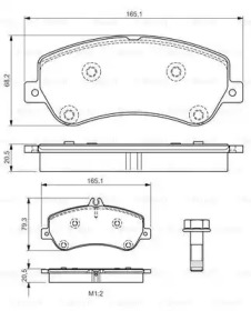 Комплект тормозных колодок (BOSCH: 0 986 TB3 193)