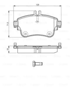 Комплект тормозных колодок (BOSCH: 0 986 TB3 194)