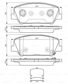 Комплект тормозных колодок (BOSCH: 0 986 TB3 198)