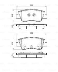 Комплект тормозных колодок (BOSCH: 0 986 TB3 203)