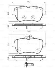 Комплект тормозных колодок (BOSCH: 0 986 TB3 208)