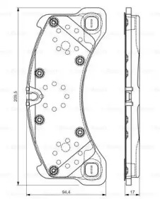 Комплект тормозных колодок (BOSCH: 0 986 TB3 217)