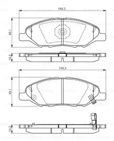 Комплект тормозных колодок (BOSCH: 0 986 TB3 228)