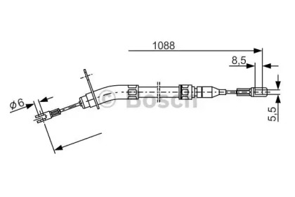 Трос (BOSCH: 1 987 477 212)