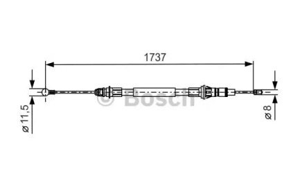 Трос (BOSCH: 1 987 477 261)