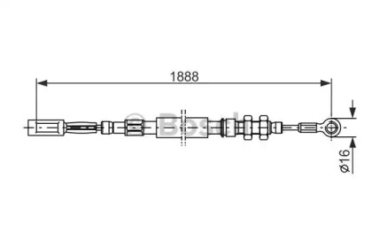 Трос (BOSCH: 1 987 477 420)