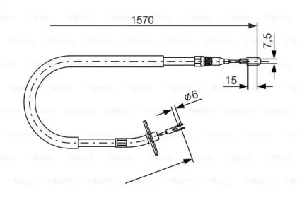 Трос (BOSCH: 1 987 477 861)