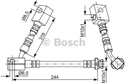 Шлангопровод (BOSCH: 1 987 481 822)