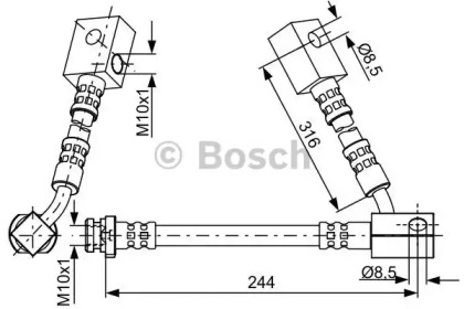 Шлангопровод (BOSCH: 1 987 481 837)