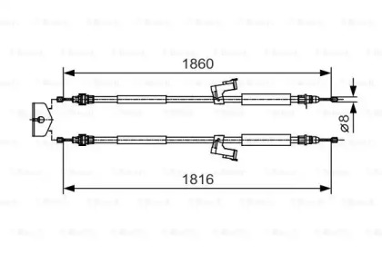 Трос (BOSCH: 1 987 482 019)