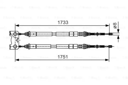 Трос (BOSCH: 1 987 482 123)