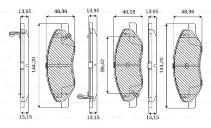 Комплект тормозных колодок (BOSCH: F 03A 050 006)