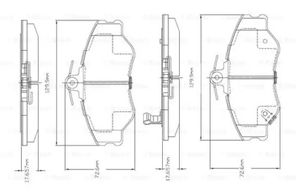 Комплект тормозных колодок (BOSCH: F 03A 150 011)