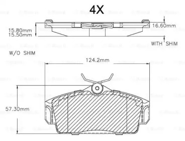 Комплект тормозных колодок (BOSCH: F 03A 150 017)