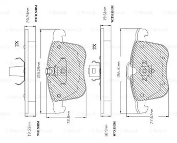 Комплект тормозных колодок (BOSCH: F 03A 150 030)